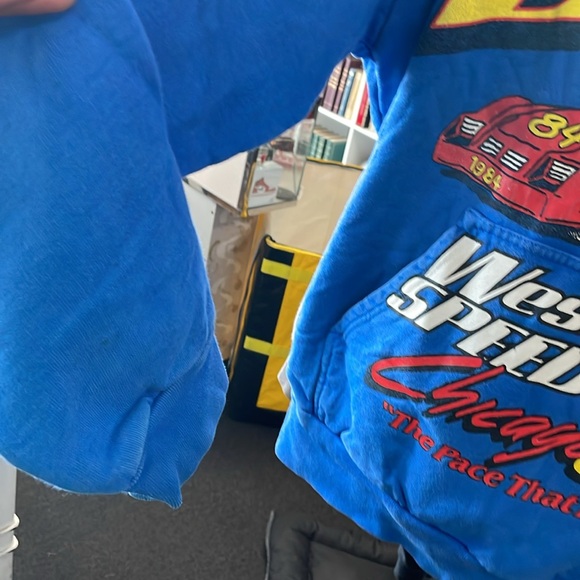 Men’s Super Rare Diet Starts Monday Hoodie Chicago 84 Speedway Used SZ SM HEAVY - Picture 7 of 10